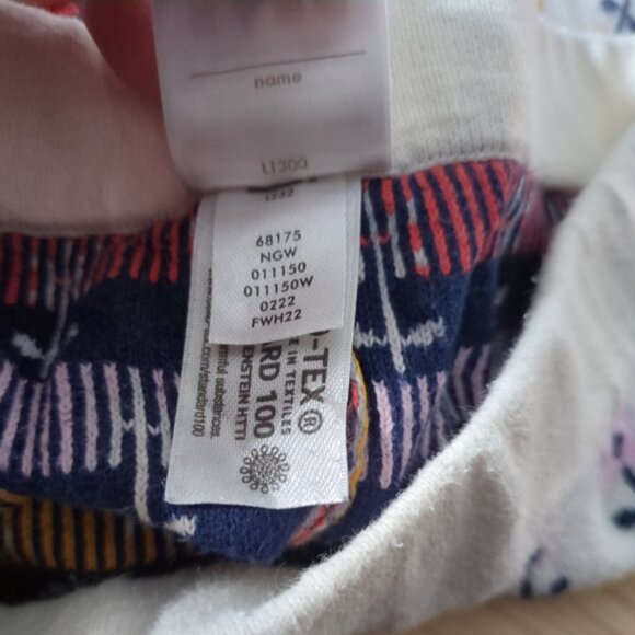 Hanna Andersson Sweater Knit Leggings Cream Floral Size 3T (90cm) - Picture 7 of 7